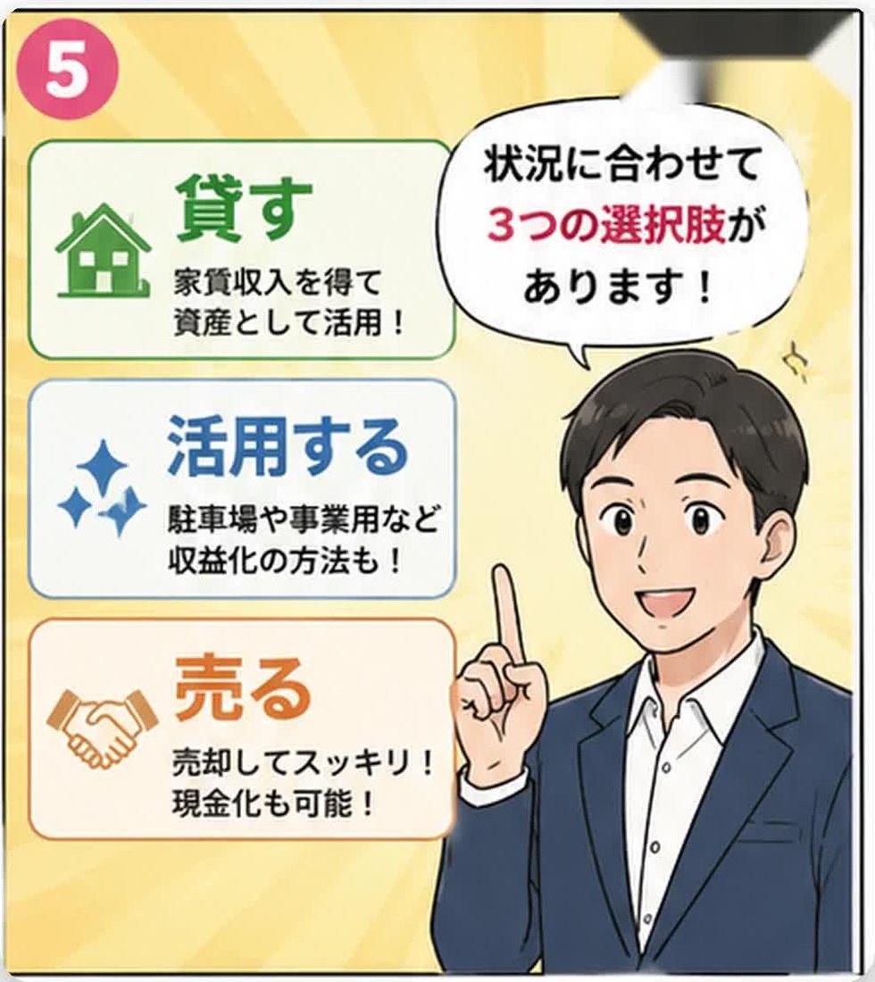 状況に合わせて3つの選択肢があります